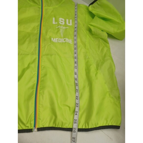 LSU Medicine Raincoat Jacket Hooded Neon Green XL - Picture 9 of 13